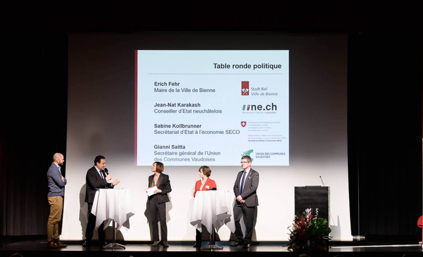 Erich FEHR, Jean-Nat KARAKASH, Sabine KOLLBRUNNER,  Gianni SAITTA & Nathalie RANDIN/ Lieu : Bienne - Berne - Suisse / Droits d'utilisation uniquement pour ARC JURASSIEN