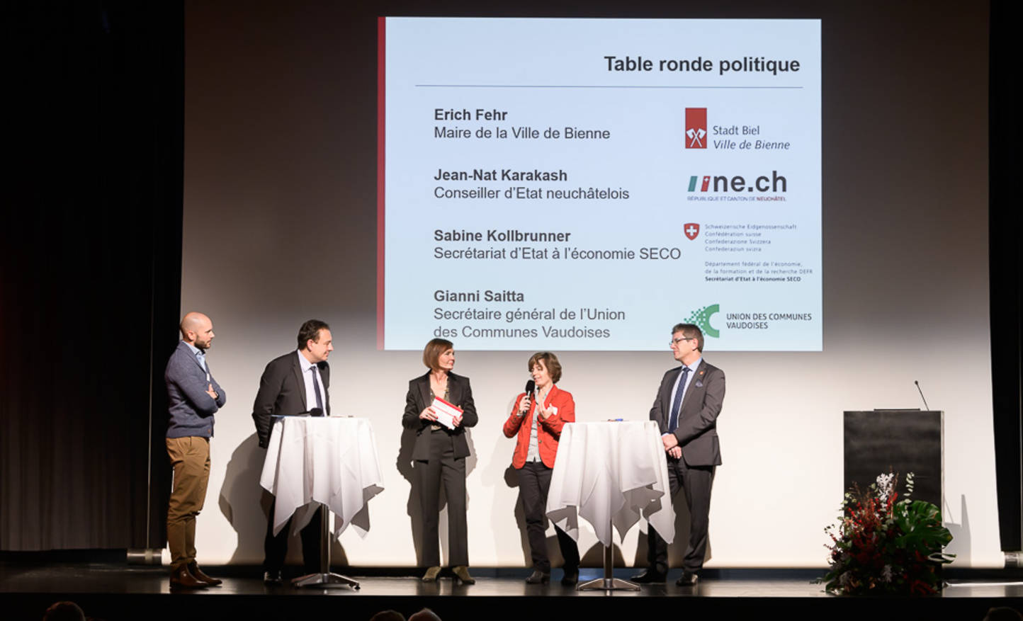 Erich FEHR, Jean-Nat KARAKASH, Sabine KOLLBRUNNER,  Gianni SAITTA & Nathalie RANDIN/ Lieu : Bienne - Berne - Suisse / Droits d'utilisation uniquement pour ARC JURASSIEN