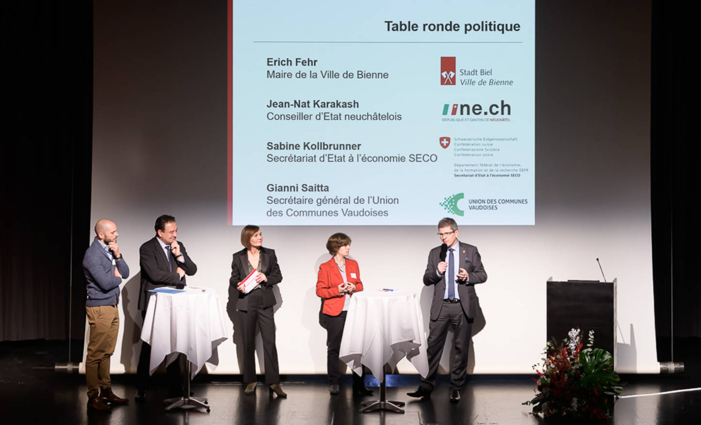 Erich FEHR, Jean-Nat KARAKASH, Sabine KOLLBRUNNER,  Gianni SAITTA & Nathalie RANDIN/ Lieu : Bienne - Berne - Suisse / Droits d'utilisation uniquement pour ARC JURASSIEN