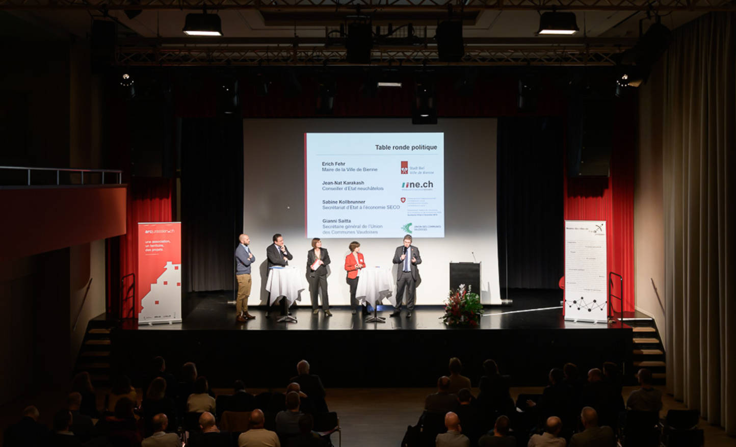 Erich FEHR, Jean-Nat KARAKASH, Sabine KOLLBRUNNER,  Gianni SAITTA & Nathalie RANDIN/ Lieu : Bienne - Berne - Suisse / Droits d'utilisation uniquement pour ARC JURASSIEN