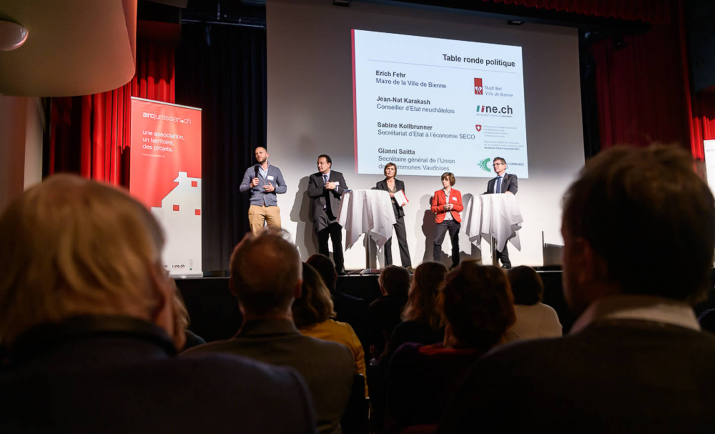 Erich FEHR, Jean-Nat KARAKASH, Sabine KOLLBRUNNER,  Gianni SAITTA & Nathalie RANDIN/ Lieu : Bienne - Berne - Suisse / Droits d'utilisation uniquement pour ARC JURASSIEN