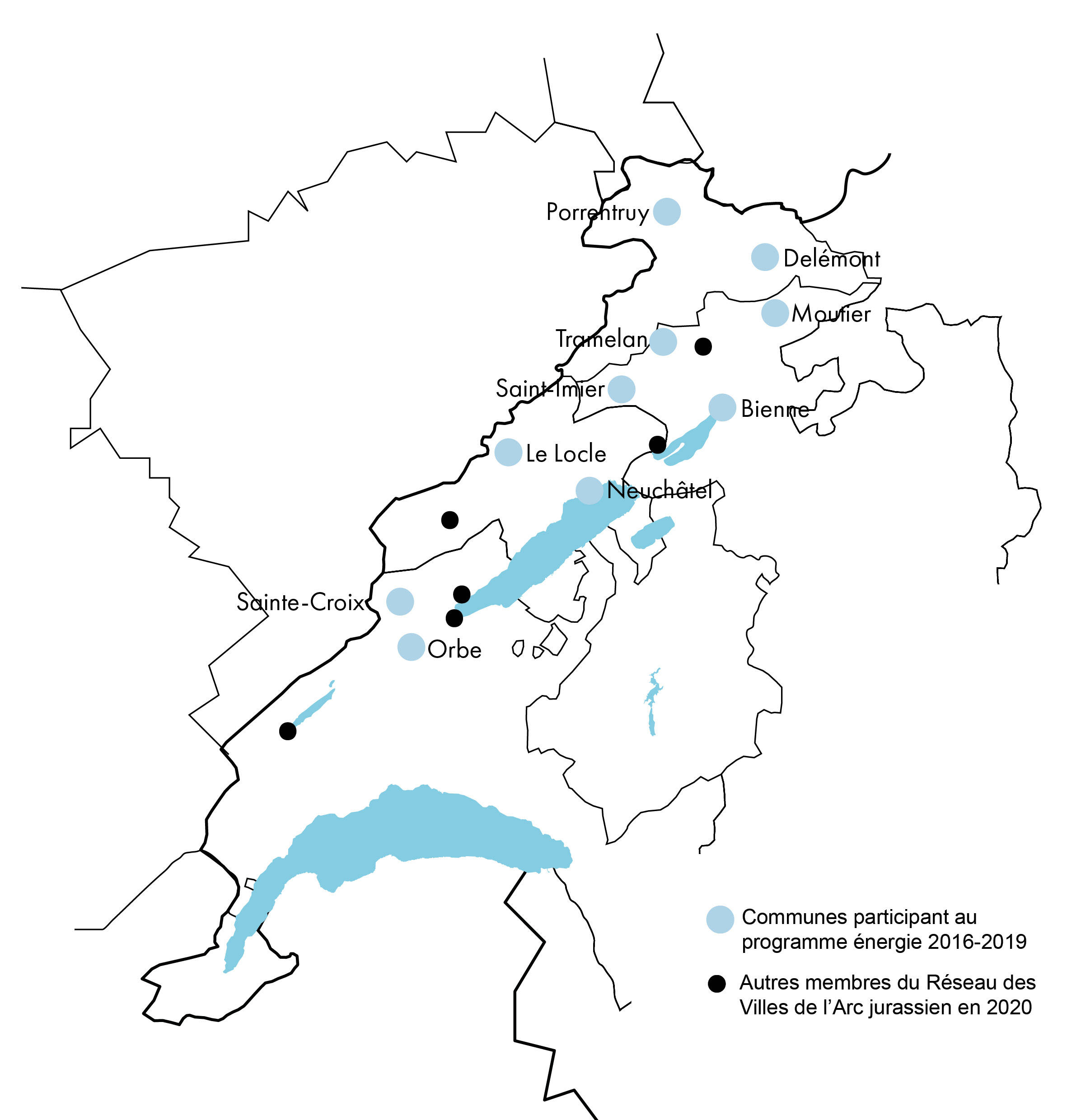 Communes participant au Programme Energie 2016-2019